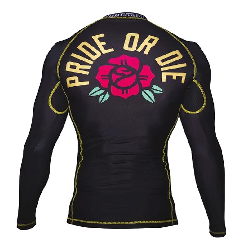 PRIDE OR DIE Stay Sharp RASHGUARD - BLACK